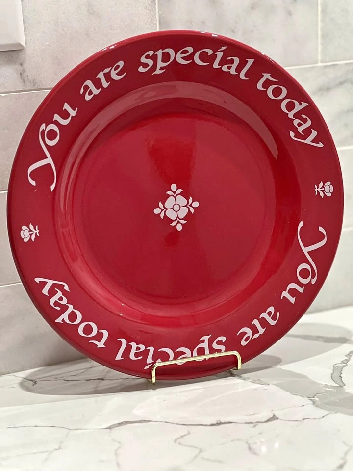 Vintage "You Are Special Today" Red Plate – Waechtersbach German