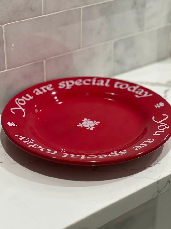 Vintage "You Are Special Today" Red Plate – Waechtersbach German - photo 2