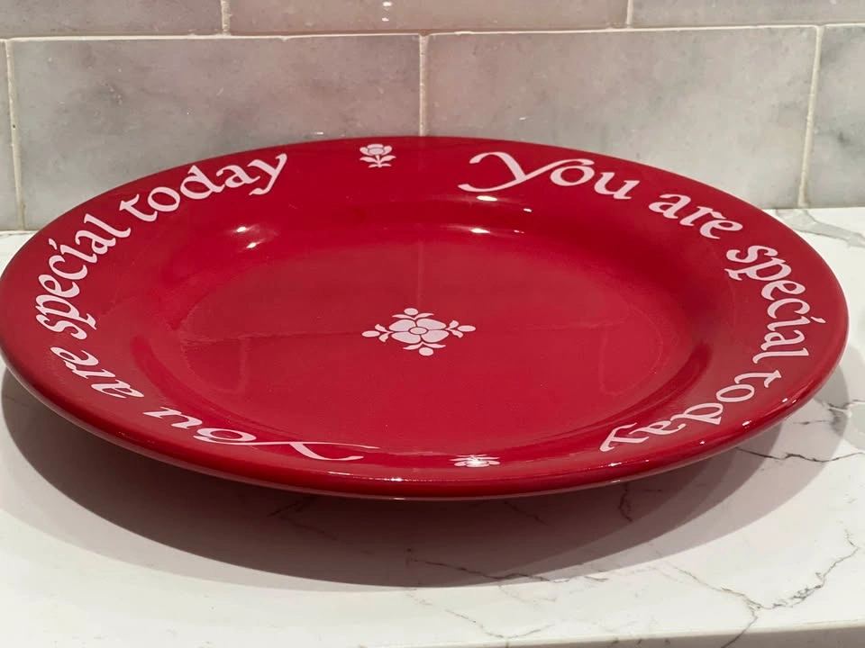 Vintage "You Are Special Today" Red Plate – Waechtersbach German - photo 5