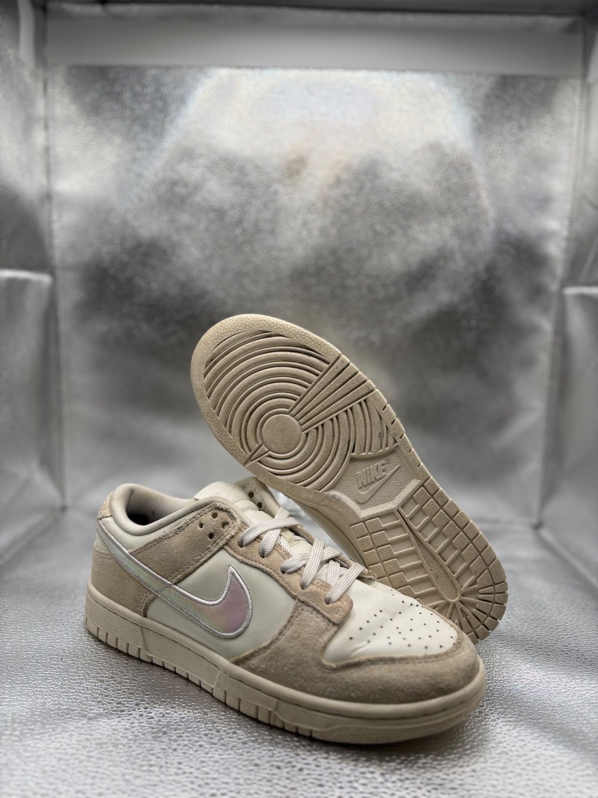 Nike Dunk Low Sail Iridescent Swoosh