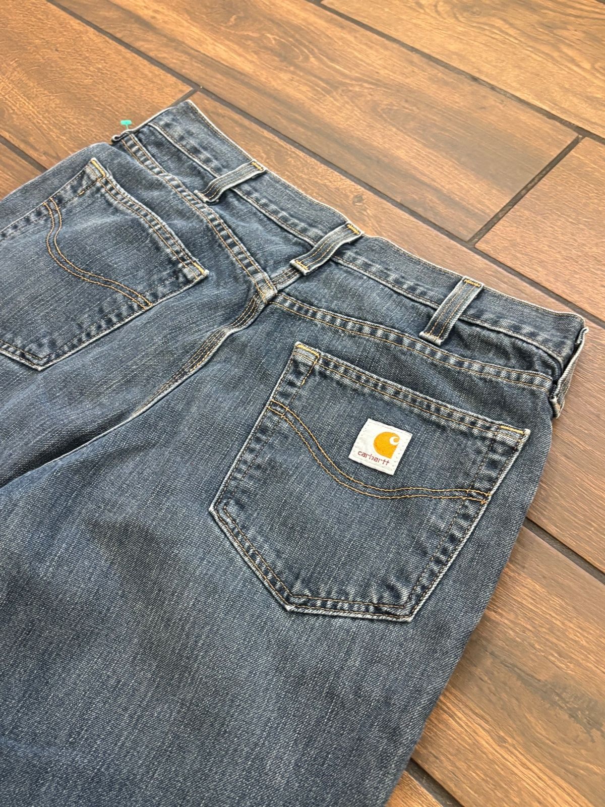 Carhartt Men's Relaxed Fit Straight Leg Blue Denim Jeans