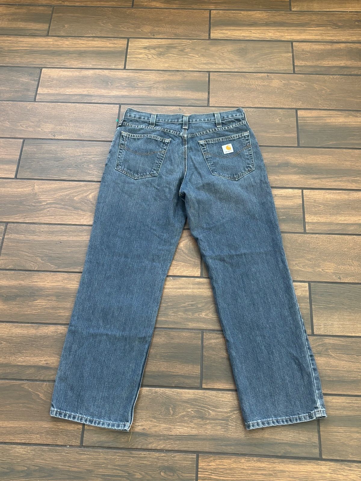 Carhartt Men's Relaxed Fit Straight Leg Blue Denim Jeans - photo 2