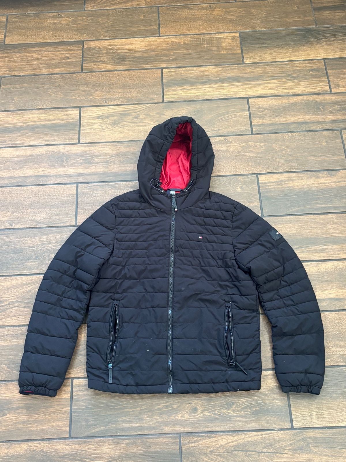 Tommy Hilfiger Stretch Quilted Hooded Packable Puffer Jacket
