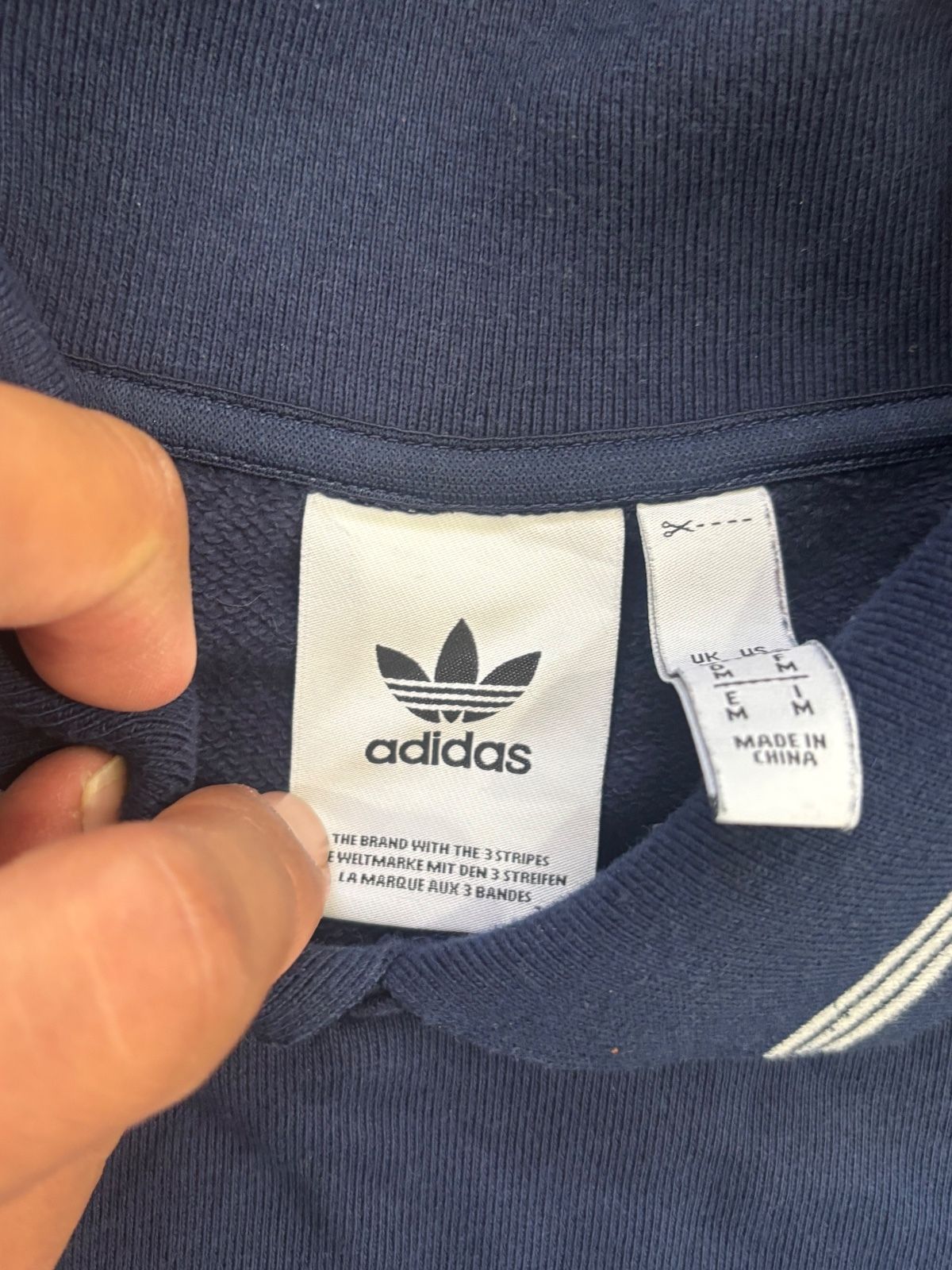 navy blue Adidas Originals Samstag Polo Sweatshirt - photo 2