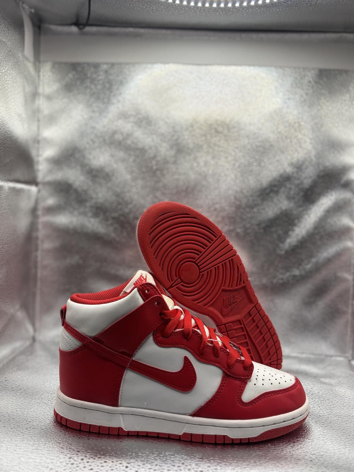 Nike dunk high championship white red GS