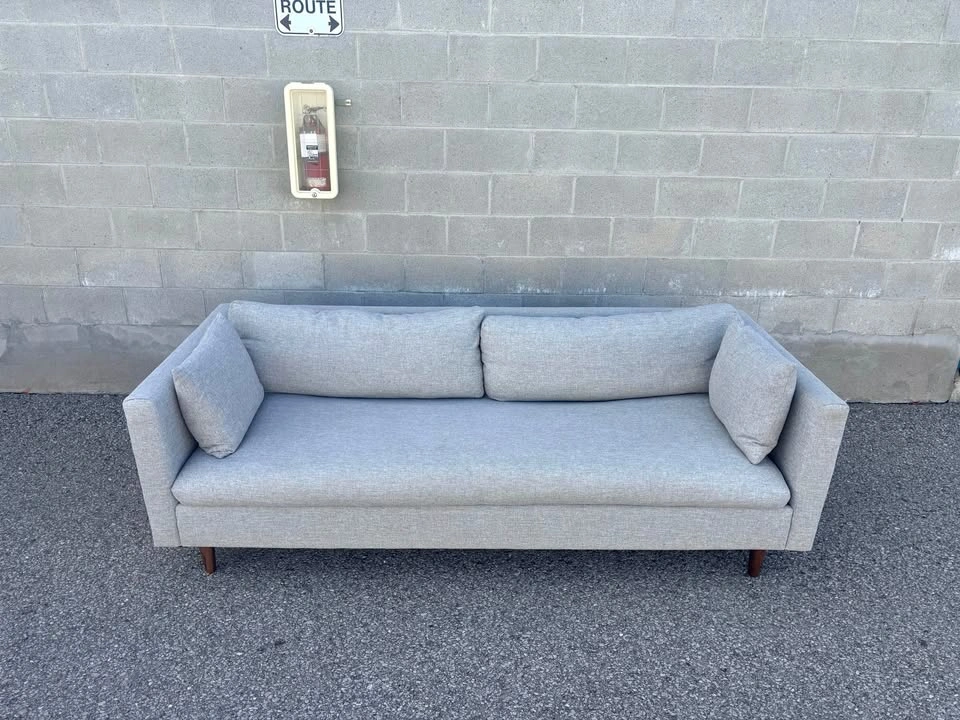 Large Grey Love Seat Sofa- Free Delivery
