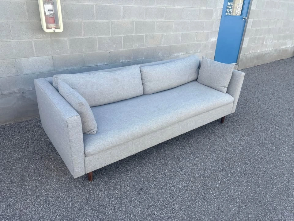 Large Grey Love Seat Sofa- Free Delivery - photo 2