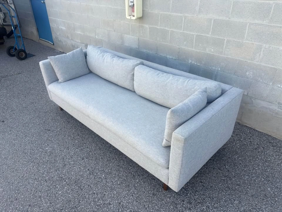 Large Grey Love Seat Sofa- Free Delivery - photo 3