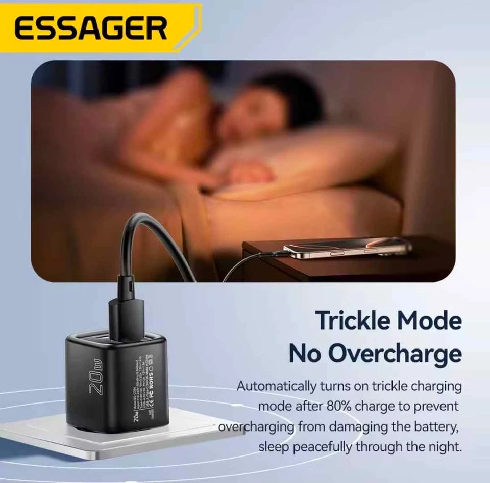 ESSAGER PD20W Type C & USB A Wall Charger - photo 4