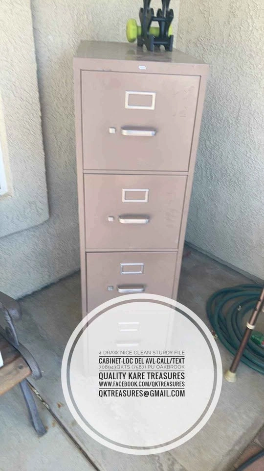 4 Drawer Sturdy File Cabinet - Oakbrook - photo 2