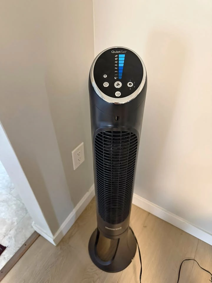 Honeywell QuietSet Whole Room Tower Fan – 8 Speeds, Timer