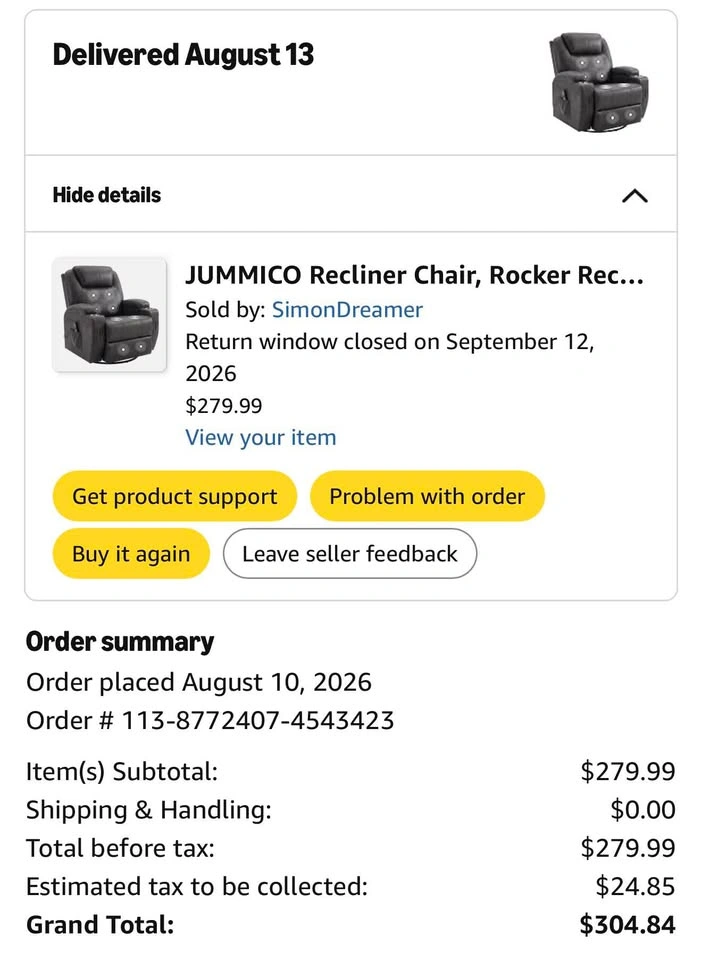 JUMMICO Rocker Recliner Chair with Massage - photo 4