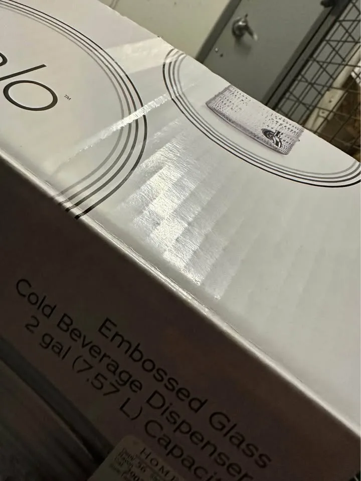 Halo embossed glass beverage dispenser (2 gal) image indicator(3)