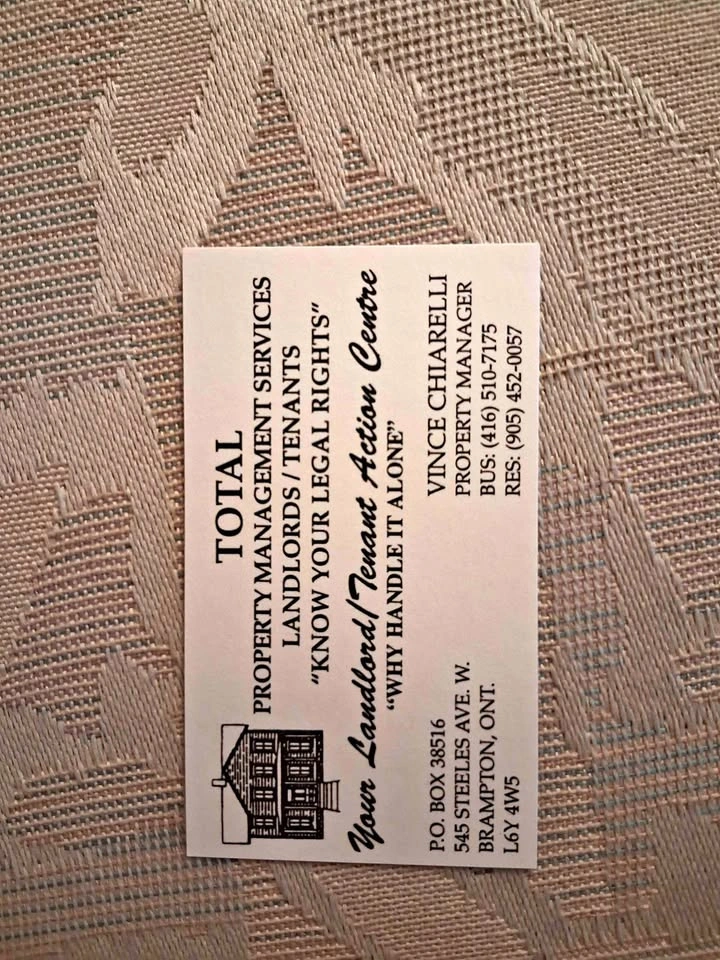 Vintage 1989 Brampton Ontario Business Card Paper Ephemera
