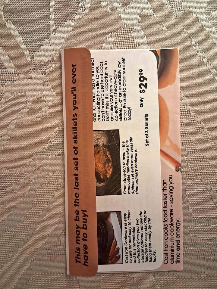 Vintage 1990 Sears Cast Iron Cookware Mail-In Order Form