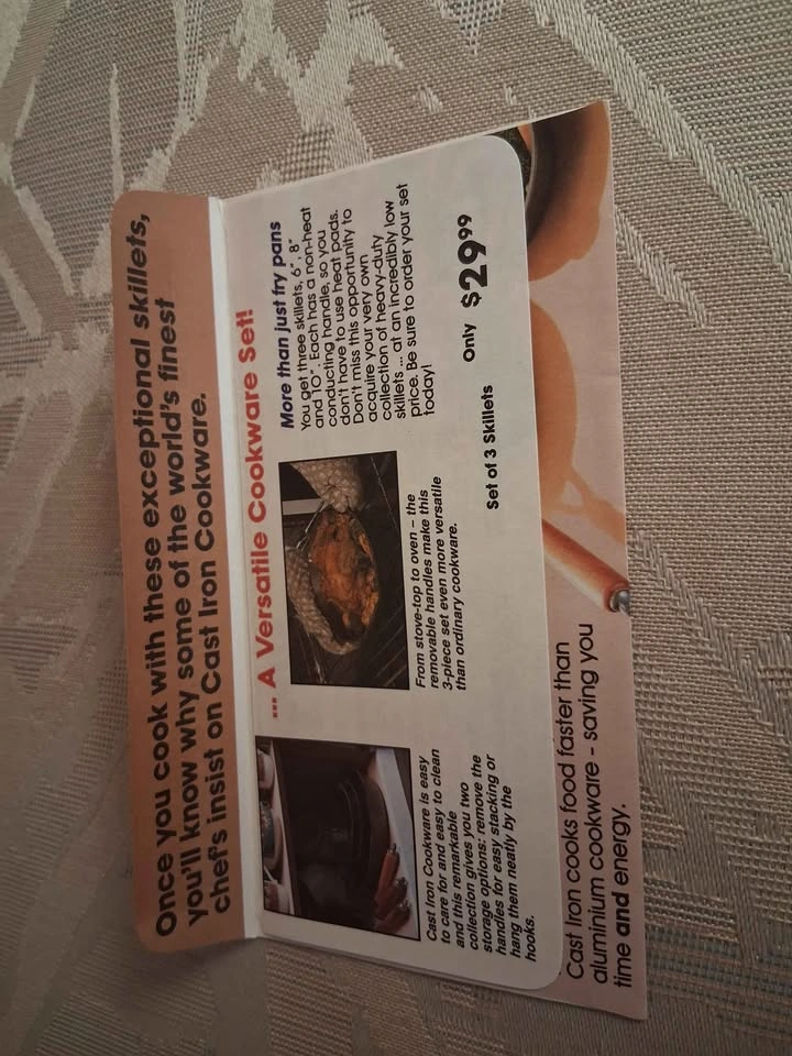 Vintage 1990 Sears Cast Iron Cookware Mail-In Order Form - photo 2