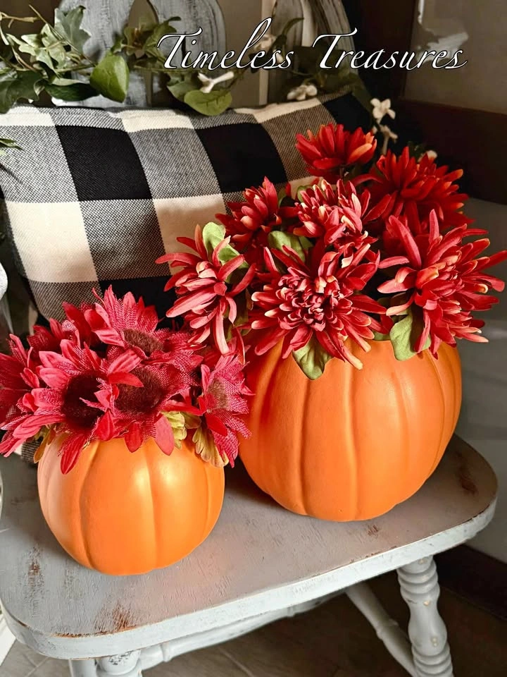 Set of 2 Pumpkin Florals