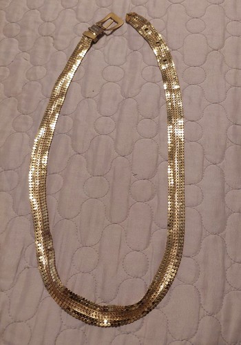 Whiting And Davis Vintage Gold Mesh Belt