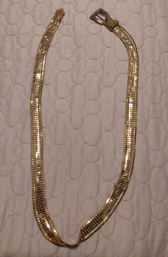 Whiting And Davis Vintage Gold Mesh Belt - photo 2