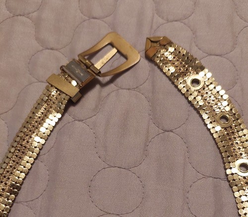 Whiting And Davis Vintage Gold Mesh Belt - photo 3