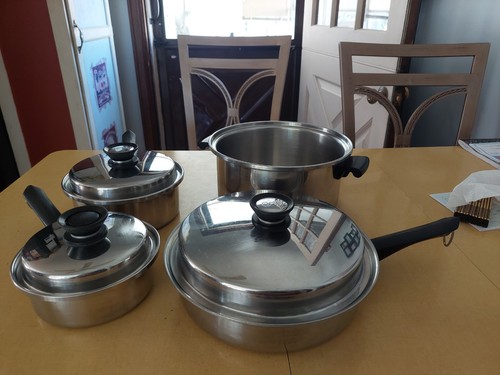 7 piece set of vintage Amway Queen Stainless Steel Cookware - photo 2