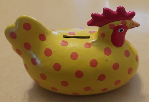 Near Mint Vintage Fitz&Floyd FF Japan Polka Dot Chicken Bank
