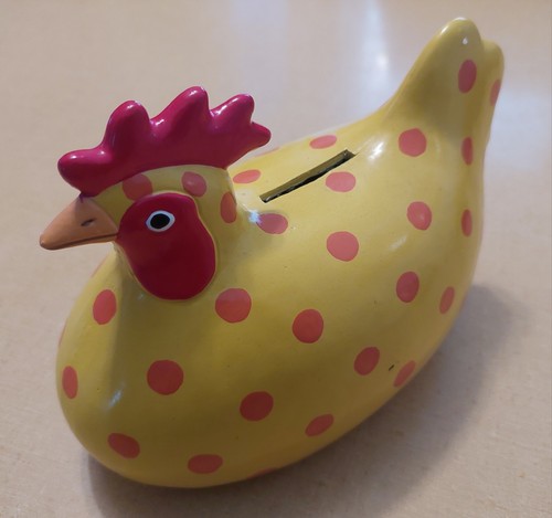 Near Mint Vintage Fitz&Floyd FF Japan Polka Dot Chicken Bank - photo 3