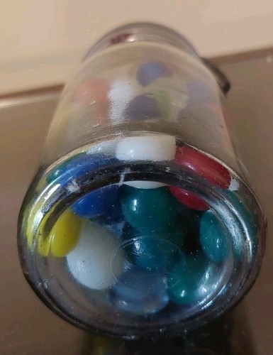 Vintage Marbles In Old glass Jar - photo 4