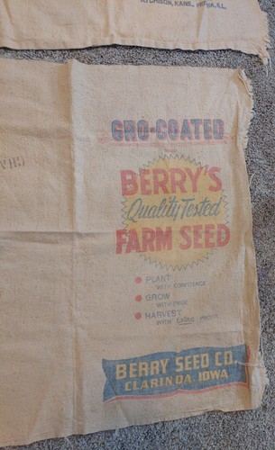 4 Feed Sack Squares, Vintage - photo 2