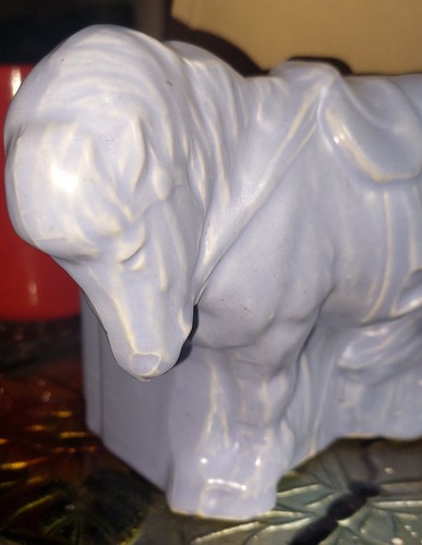 Rare Periwinkle Blue McCoy Horse Planter - photo 3