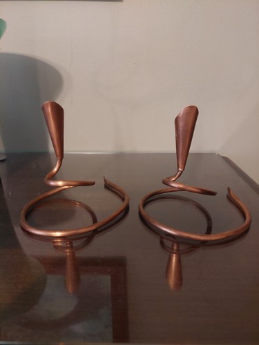 Artisan Copper Candlesticks, Handwrought - photo 2