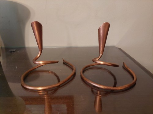 Artisan Copper Candlesticks, Handwrought - photo 3