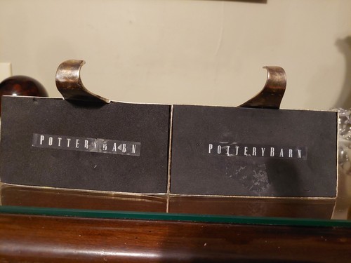 Pottery Barn Silver Plated Reindeer Stocking Shelf Hook Pair - photo 4