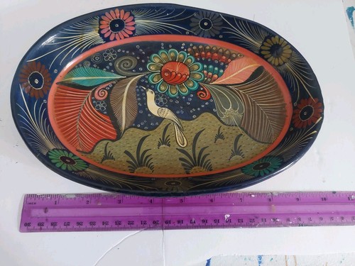 Pretty Tonala Mexican Folk Art Bowl With Hanger - photo 2