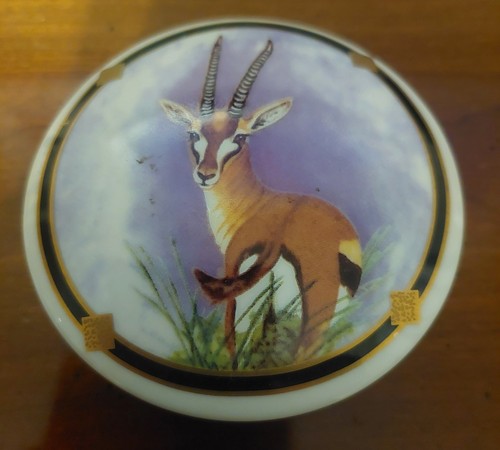 1995 Lynn Chase "African Portraits" Trinket Box W 24 K Gold