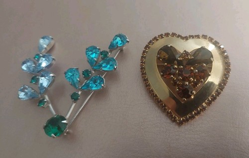 Albert Weiss Pair Of Brooch Pins, Costume