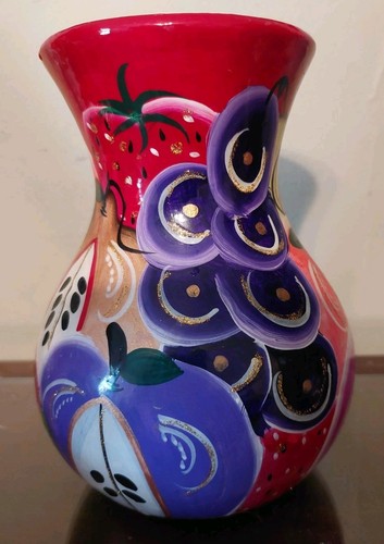 Mexican Pottery Folk Art Brightly Painted Vase - photo 2