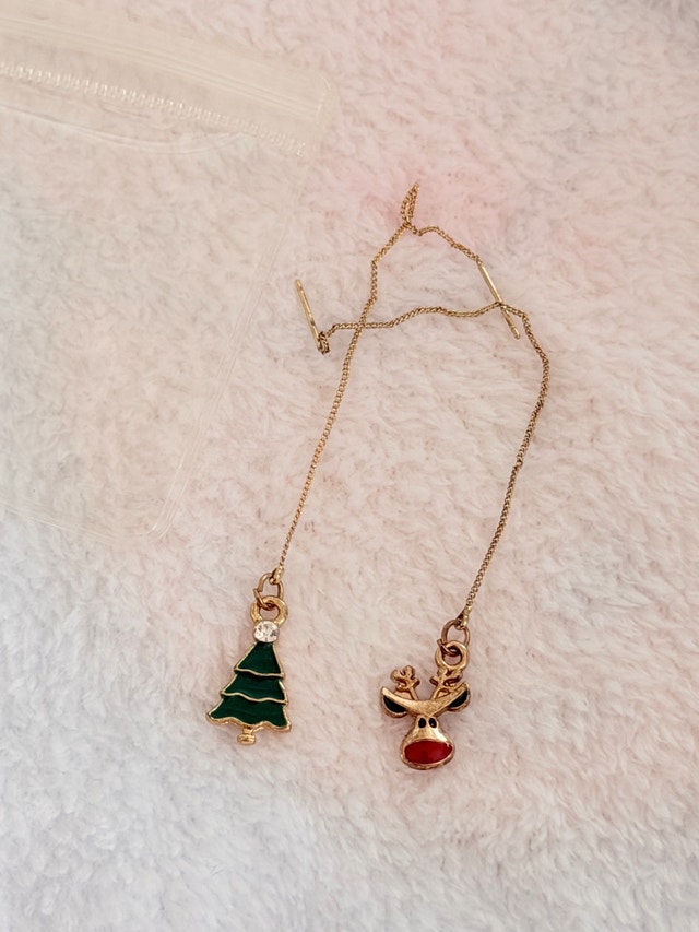Christmas earrings reindeer christmas tree - photo 2