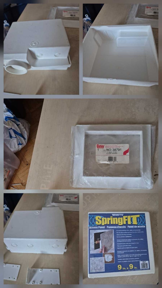 Plumbing Drywall Box & Watts SpringFIT Access Panel 9x9