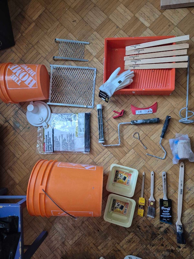 DIY Painting Supply Kit / Lot – Brushes, Rollers, Buckets & Prep