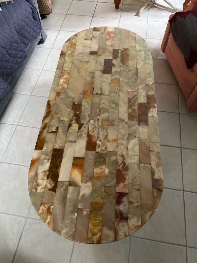 Marble Coffee Table & 2 end tables