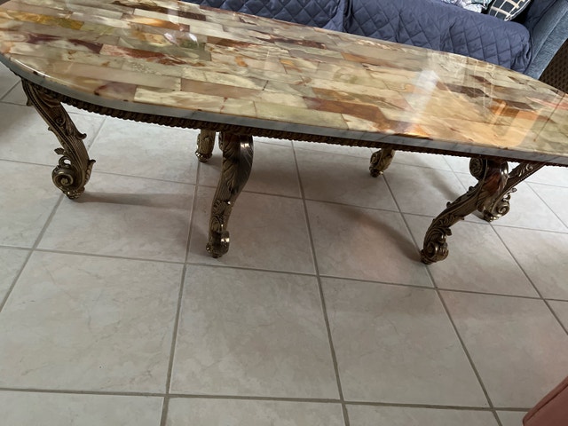 Marble Coffee Table & 2 end tables - photo 2