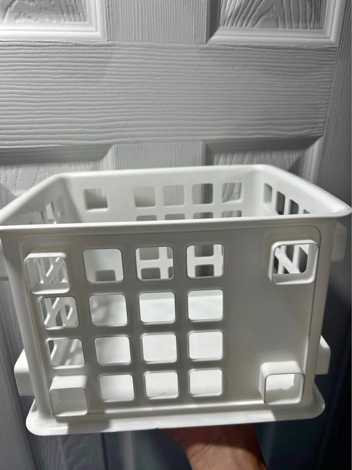 White Plastic Storage Basket
