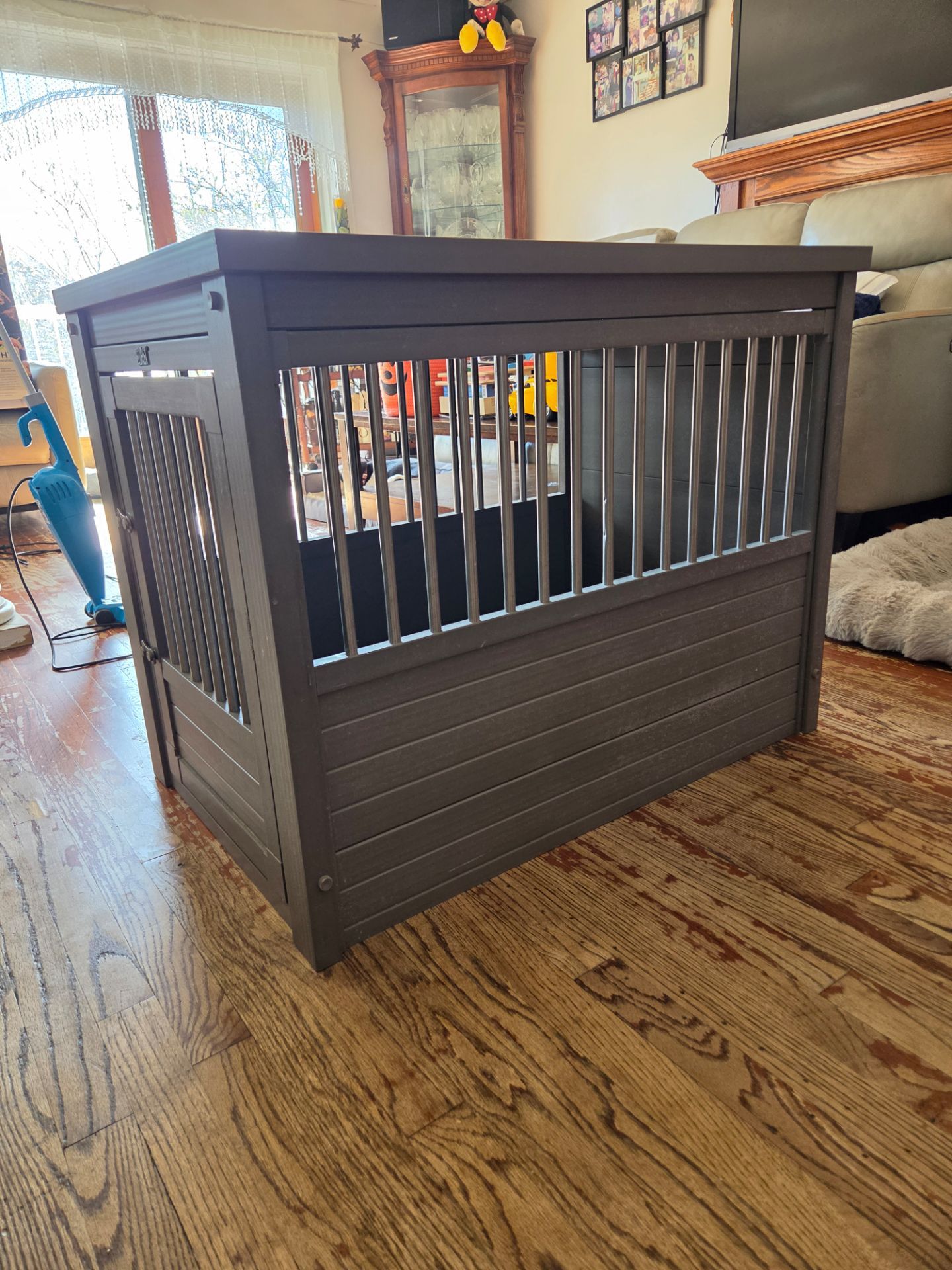 Large Plastic Dog Crate Furniture End Table