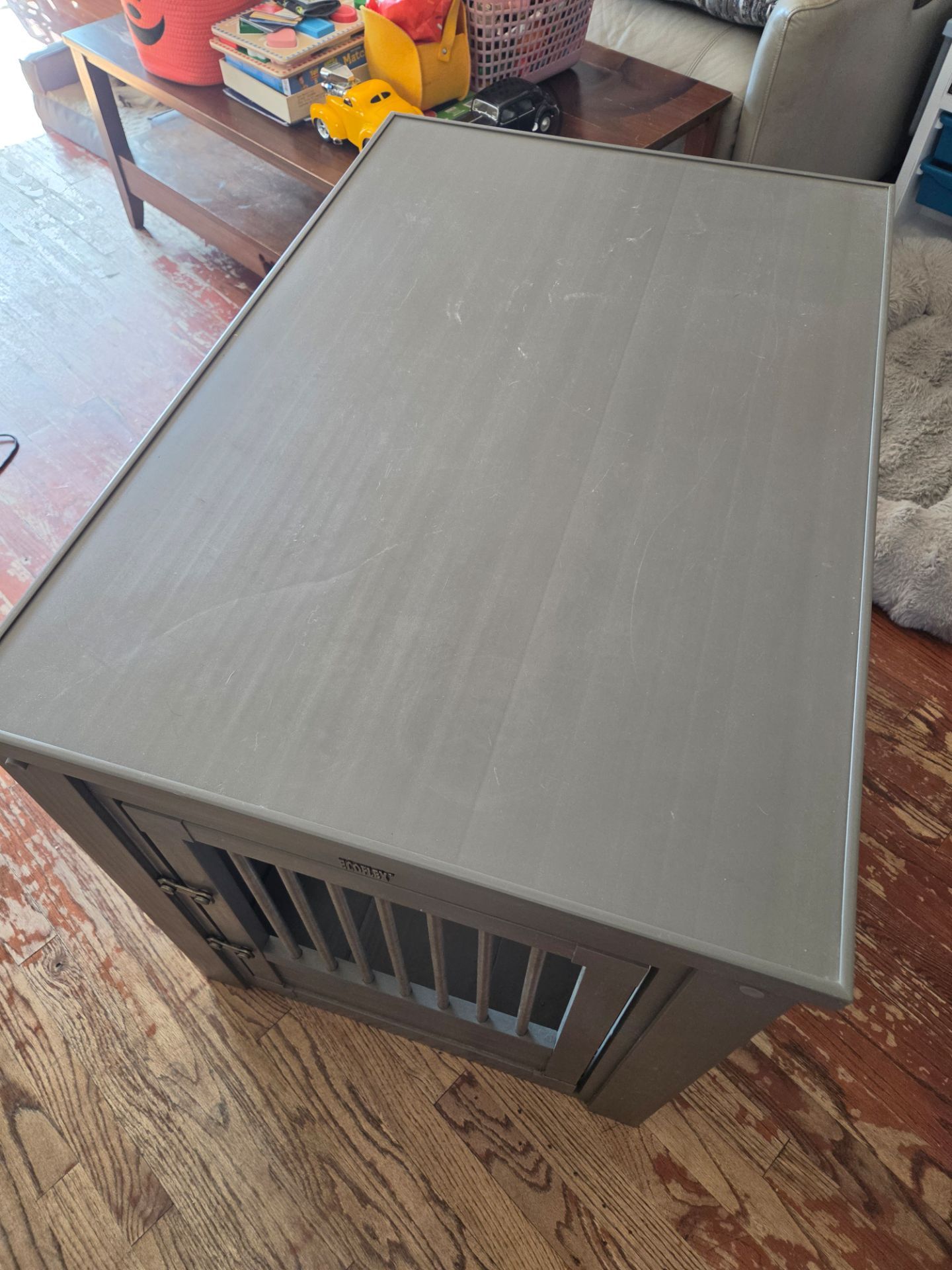 Large Plastic Dog Crate Furniture End Table - photo 3