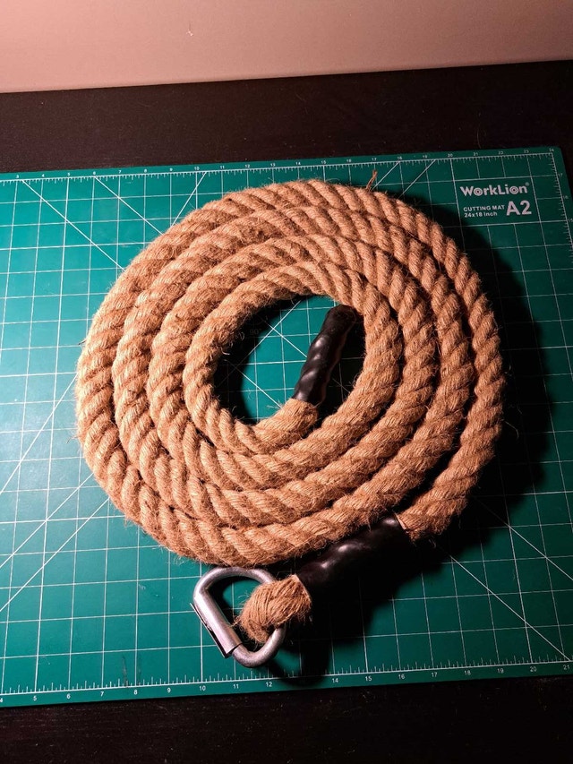11' Long Hemp Climbing Rope (Fitness)