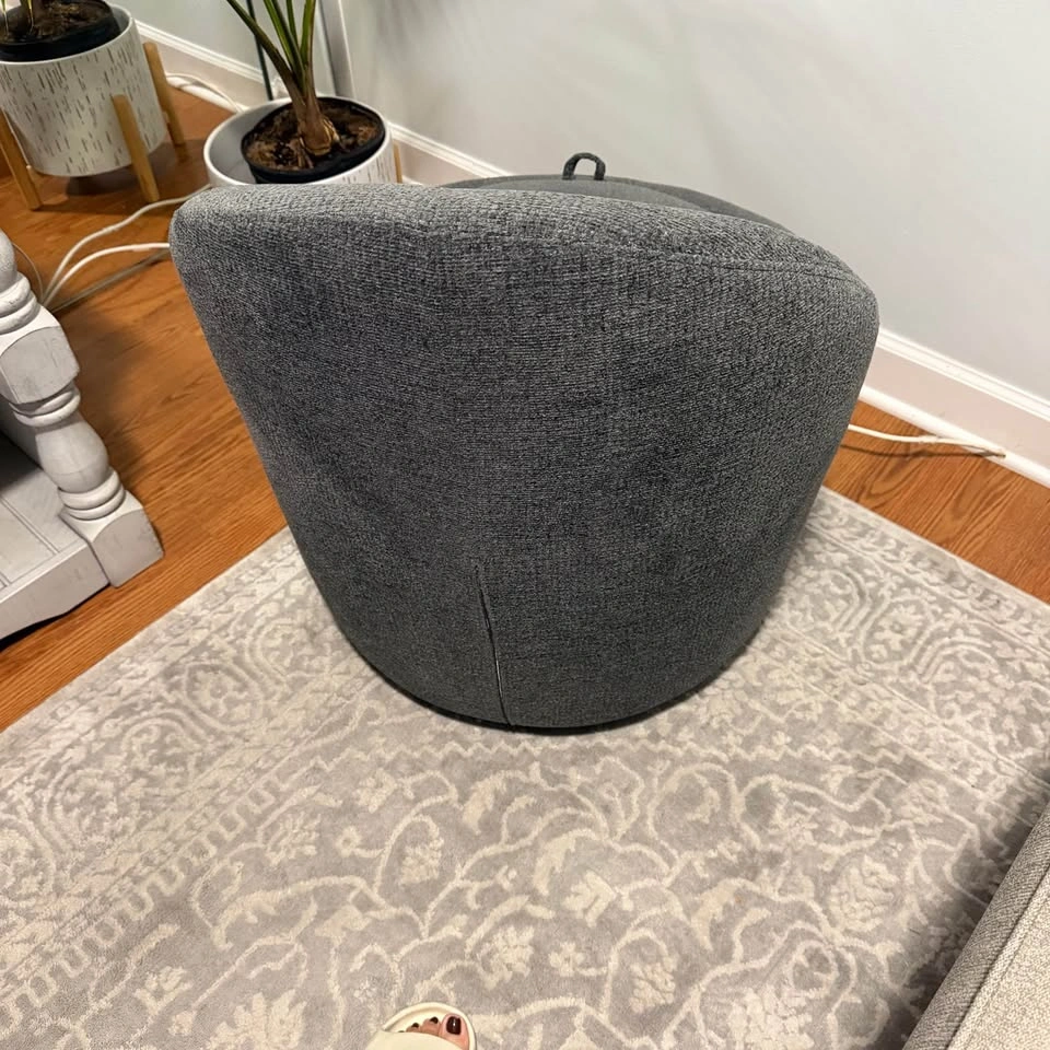Modern Dark Gray Upholstered Barrel Accent Chair wayfair - photo 5