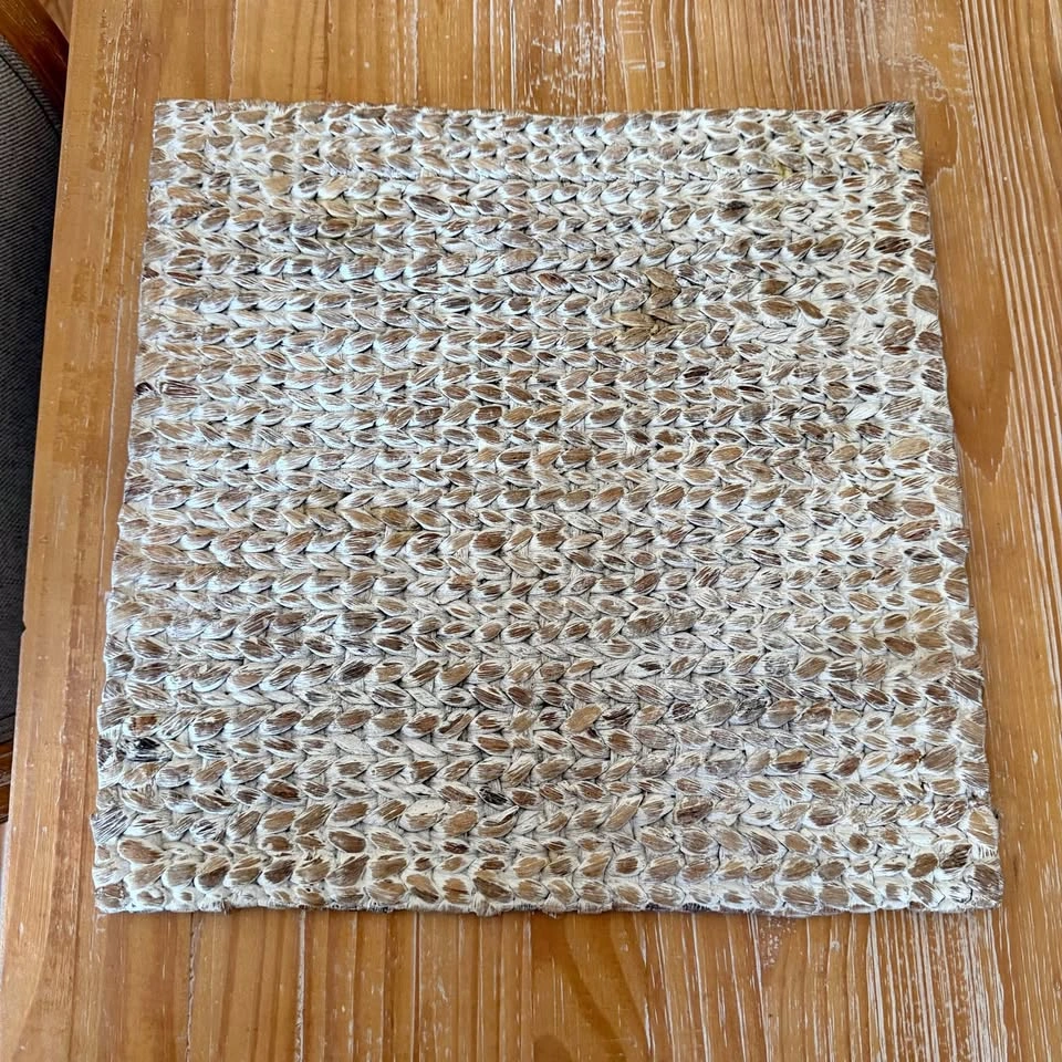 Whitewashed Woven Placemat / Decorative Table Mat