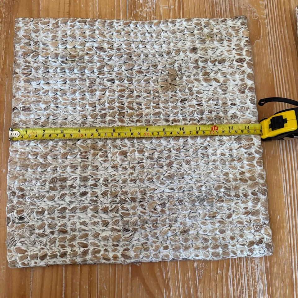Whitewashed Woven Placemat / Decorative Table Mat - photo 3