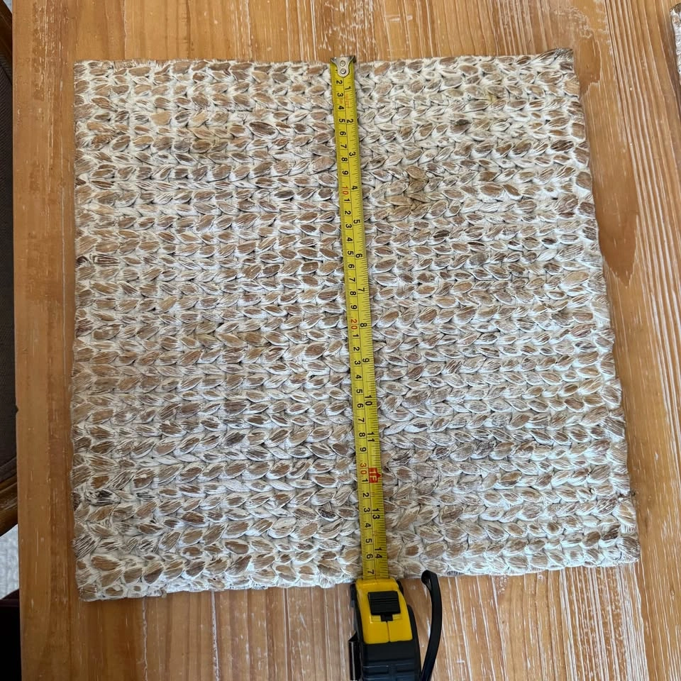 Whitewashed Woven Placemat / Decorative Table Mat - photo 4